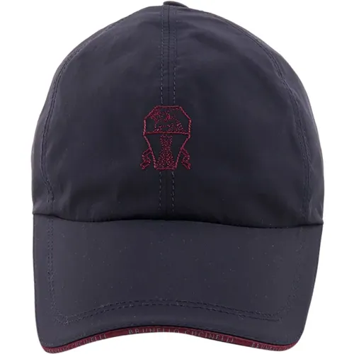 Logo Peaked Hut mit Verstellbarem Riemen , Herren, Größe: L - BRUNELLO CUCINELLI - Modalova