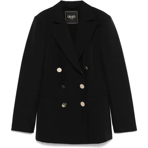 Double-Breasted Jacket with Peak Lapels , female, Sizes: M, L - Liu Jo - Modalova