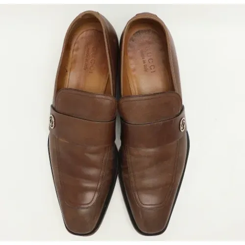 Pre-owned Leather flats , male, Sizes: 10 UK - Gucci Vintage - Modalova