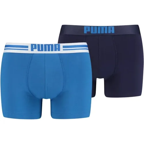 Stretch Baumwoll Boxer Pack - Les Bleus , Herren, Größe: L - Puma - Modalova