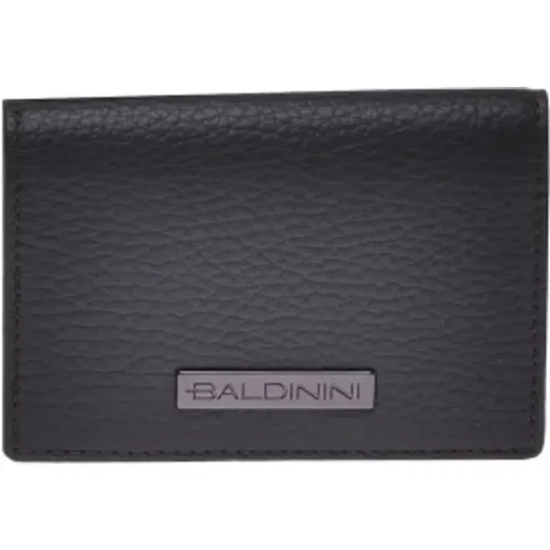 Olive woven leather wallet , male, Sizes: ONE SIZE - Baldinini - Modalova