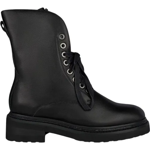 Lace-up Leather Ankle Boots , female, Sizes: 5 UK, 2 UK, 3 UK - Alma en Pena - Modalova