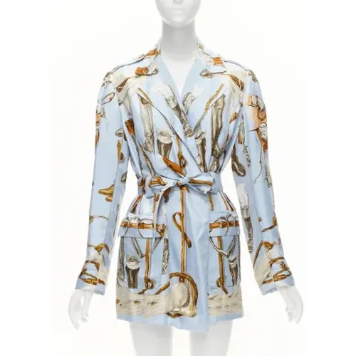 Pre-owned Silk outerwear , female, Sizes: M - Hermès Vintage - Modalova