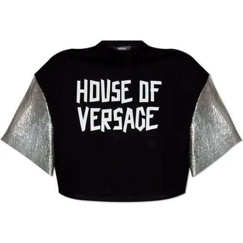 Kurzes Oversize-T-Shirt Versace - Versace - Modalova