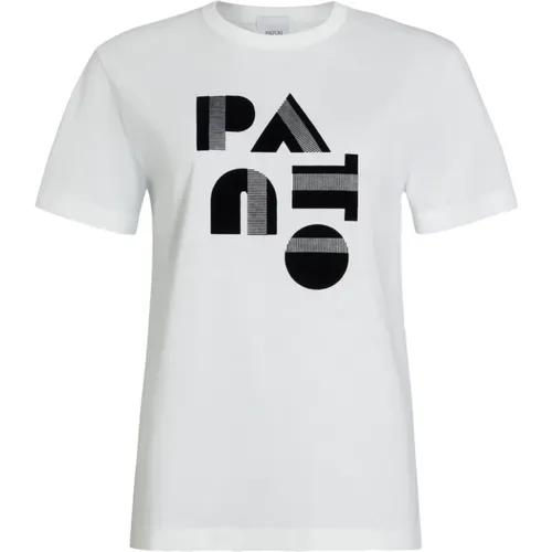 Weißes Jersey-Logo-Print-T-Shirt , Damen, Größe: S - Patou - Modalova