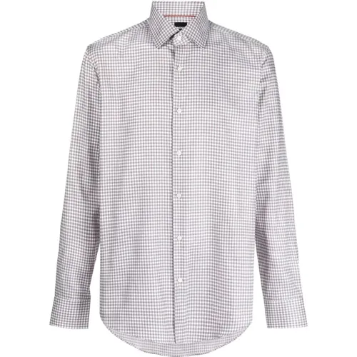 Checked Cotton/Lyocell Shirt , male, Sizes: XL, 2XL - Hugo Boss - Modalova
