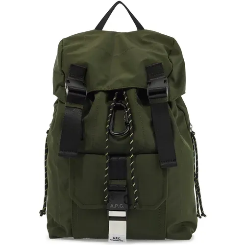 Nylon Trekking Rucksack mit Schnallenverschluss - A.P.C. - Modalova