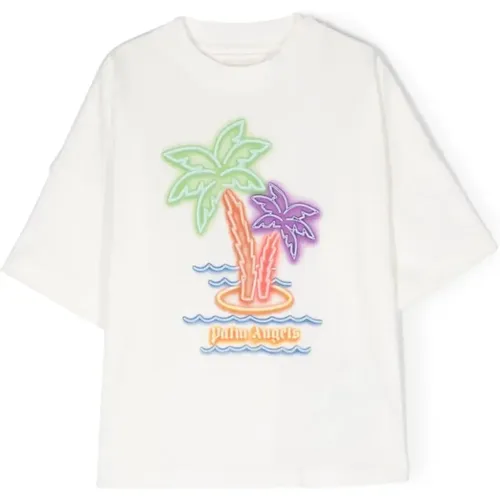 Neon Palms Oversize T-Shirt - Palm Angels - Modalova