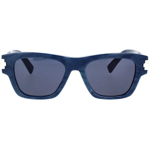 Contemporary Rectangular Sunglasses with Marble Effect , unisex, Sizes: 52 MM - Dior - Modalova