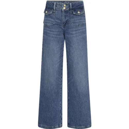 Wide Leg High Waist Jeans , female, Sizes: W26, W31, W28, W30, W29 - MOS MOSH - Modalova