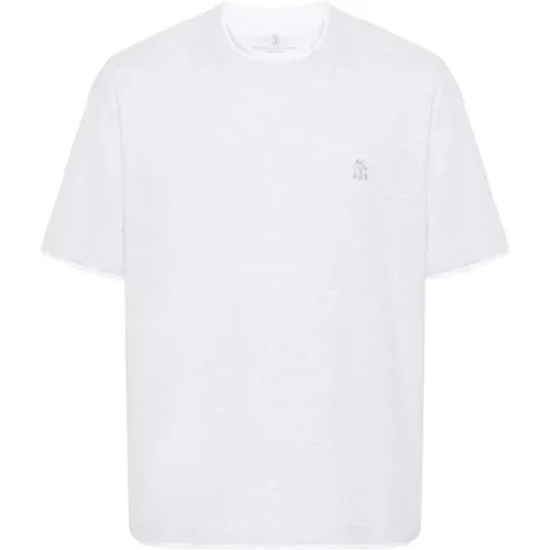 T-Shirts Polos for Men , male, Sizes: 2XL, L, XL - BRUNELLO CUCINELLI - Modalova