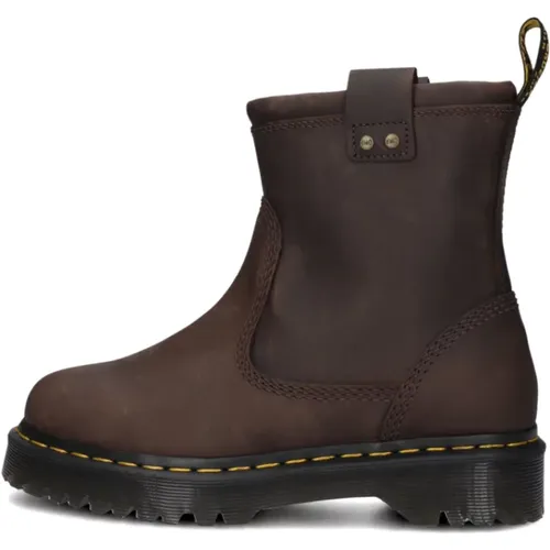 Braune Leder Aniastone Low Stiefel , Damen, Größe: 40 EU - Dr. Martens - Modalova