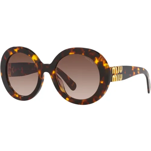 Honey Havana Sunglasses , female, Sizes: 55 MM - Miu Miu - Modalova