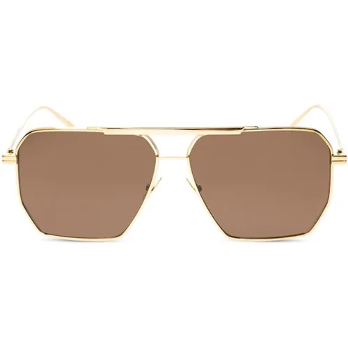 Logo sunglasses , male, Sizes: 60 MM - Bottega Veneta - Modalova