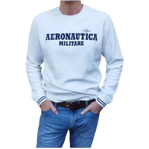 Piqué Baumwoll-Sweatshirt , Herren, Größe: XL - aeronautica militare - Modalova