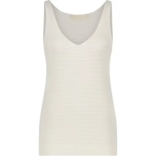 Stilvolle V-Ausschnitt Snowy Vest , Damen, Größe: XL - Jane Lushka - Modalova