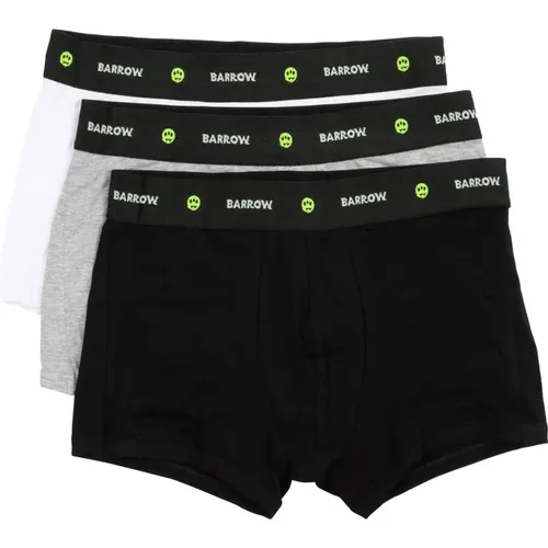 Einfarbige Boxershorts 3er-Pack , Herren, Größe: L - BARROW - Modalova