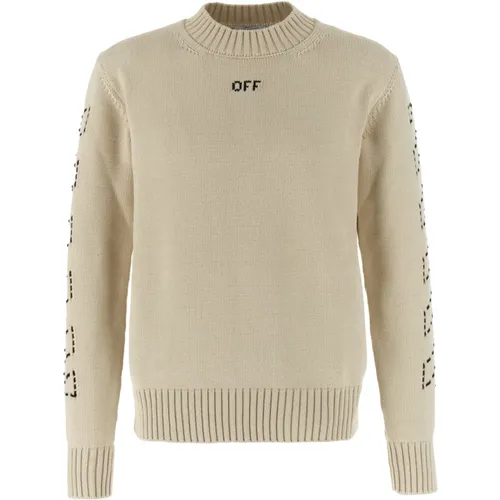 Stylish Knitwear Collection , male, Sizes: M - Off White - Modalova