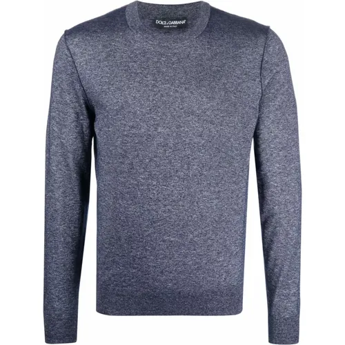 Silk and Cashmere Sweater , male, Sizes: 2XL - Dolce & Gabbana - Modalova