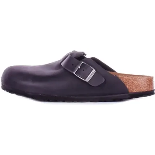 Schwarze Ledersandalen , unisex, Größe: 39 EU - Birkenstock - Modalova