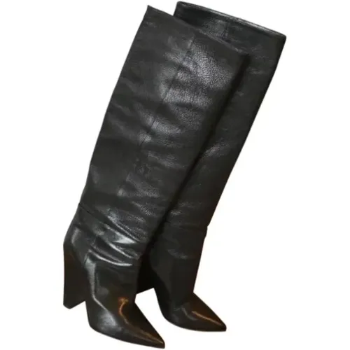 Pre-owned Leather boots , female, Sizes: 3 1/2 UK - Yves Saint Laurent Vintage - Modalova