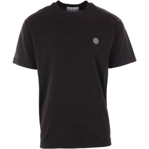 Cotton Jersey Logo T-shirt , male, Sizes: 2XL, L - Stone Island - Modalova