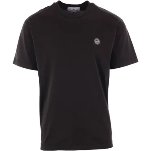 Cotton Jersey Logo T-shirt , male, Sizes: XL, 2XL, M, L - Stone Island - Modalova