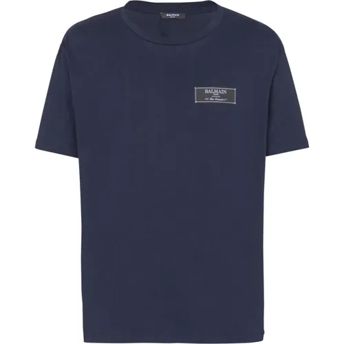 Pierre T-Shirt mit kurzen Ärmeln , Herren, Größe: 2XS - Balmain - Modalova