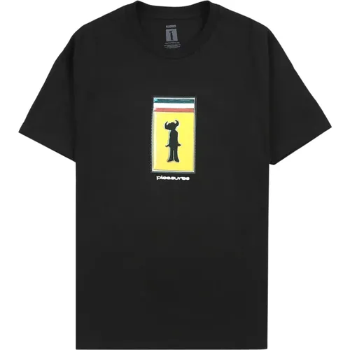 Schwarzes Grafikdruck-T-Shirt Jamiroquai , Herren, Größe: XL - Pleasures - Modalova