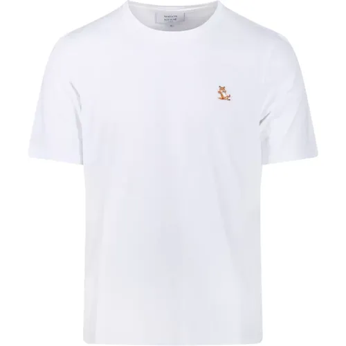 Fox Patch T-Shirt , Herren, Größe: XL - Maison Kitsuné - Modalova