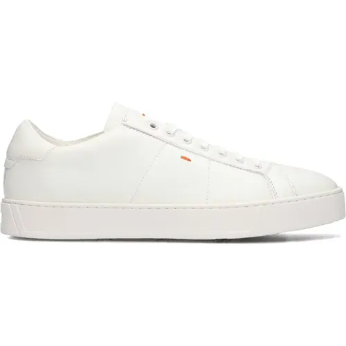 Weiße Leder Sneakers Gloria2 Sft , Herren, Größe: 42 EU - Santoni - Modalova