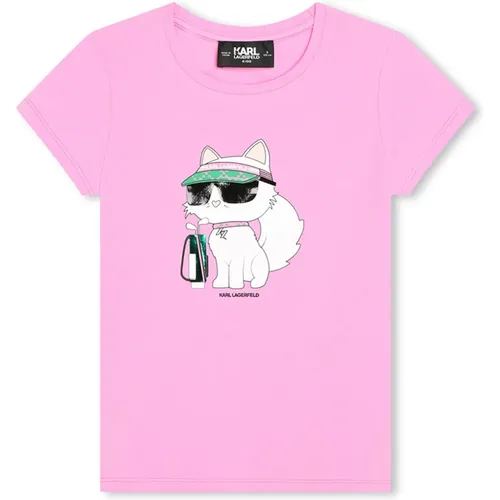 Rosa Kinder T-Shirt SS - Karl Lagerfeld - Modalova