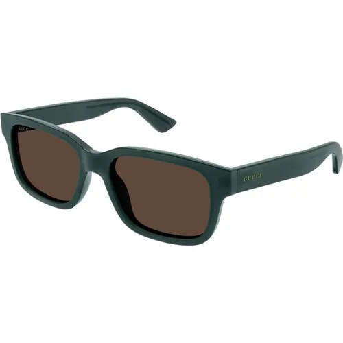 Blaue Sonnenbrille mit Originalzubehör , Herren, Größe: 56 MM - Gucci - Modalova