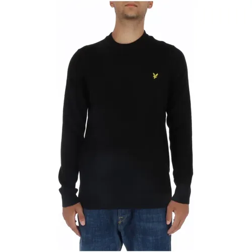 Gedruckter Strickpullover mit langen Ärmeln - Schwarz , Herren, Größe: M - Lyle & Scott - Modalova