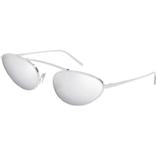 SL 538 Silver Sunglasses , male, Sizes: 58 MM - Saint Laurent - Modalova