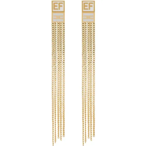 Goldkette Ohrringe - Elisabetta Franchi - Modalova