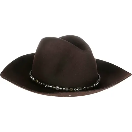 Stylischer Fedora Hut für Männer , Herren, Größe: M - Golden Goose - Modalova