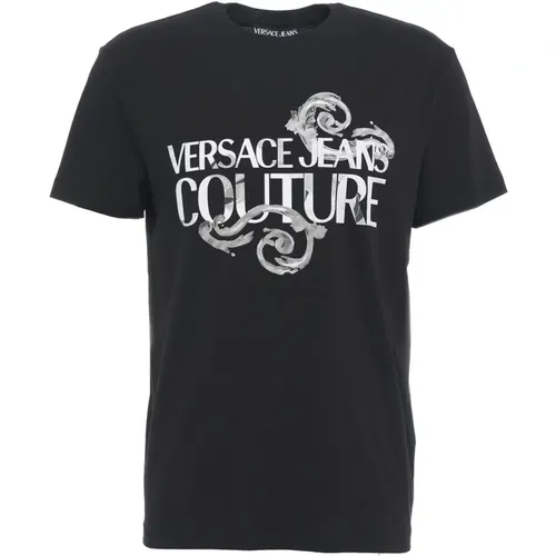 Schwarzes T-Shirt für Herren , Herren, Größe: M - Versace - Modalova