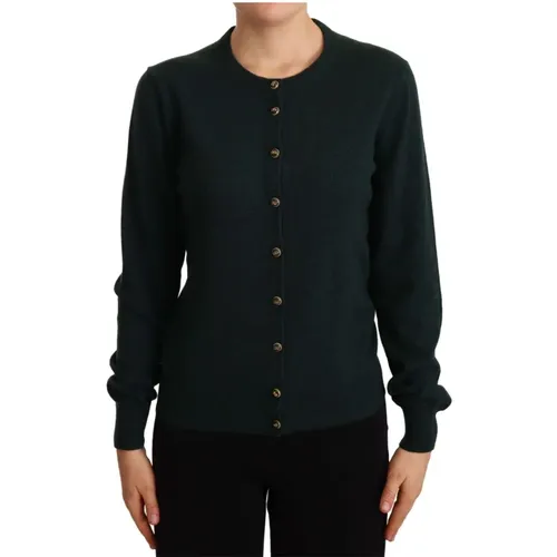 Cashmere DG Buttons Cardigan Sweater , female, Sizes: XS - Dolce & Gabbana - Modalova