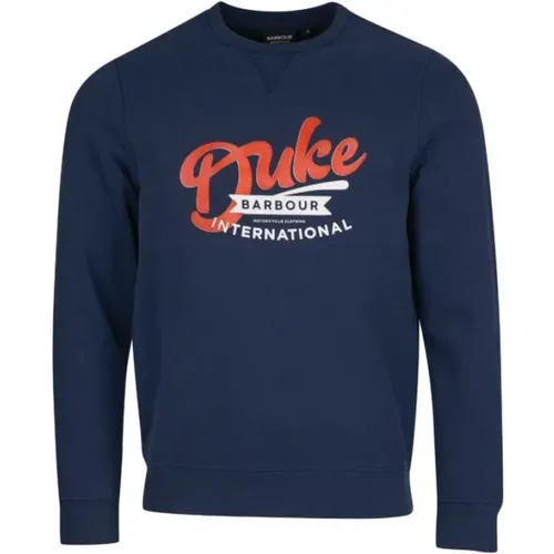 Motorcycle-inspired Sweatshirt Navy , male, Sizes: M, L, XL - Barbour - Modalova