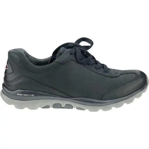 Blaue Nubuk Rollingsoft Sensitive Schuhe , Damen, Größe: 40 1/2 EU - Gabor - Modalova