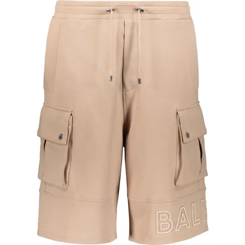Bermuda Shorts with Pockets and Contrast Stitching , male, Sizes: M, L, XL, S - Balmain - Modalova