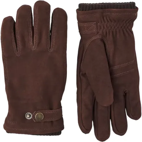 Klassischer warmer Winterhandschuh aus Nubukziegenleder , Herren, Größe: 10 IN - Hestra - Modalova