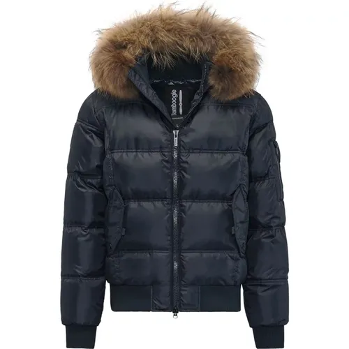 Winter Down Jacket with Fur , male, Sizes: 3XL, 2XL - BomBoogie - Modalova