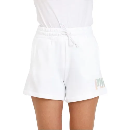 Weiße Summer Daze Shorts , Damen, Größe: S - Puma - Modalova
