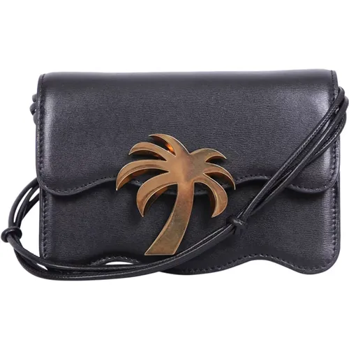 Calf Leather Shoulder Bag , female, Sizes: ONE SIZE - Palm Angels - Modalova