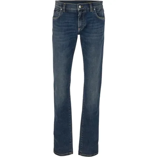 Stretch Slim-fit Jeans , Herren, Größe: XL - Dolce & Gabbana - Modalova