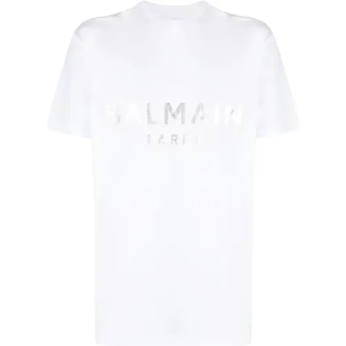 Logo Printed T-Shirt , male, Sizes: S, 2XL, M, XL - Balmain - Modalova
