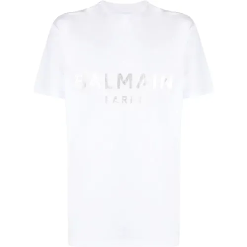 Logo Printed T-Shirt , male, Sizes: S, M, XL - Balmain - Modalova