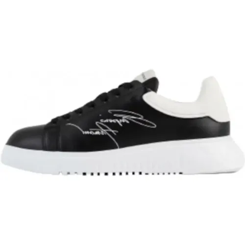 Leather Sneakers X4X264Xm , male, Sizes: 7 1/2 UK, 7 UK, 10 UK, 5 1/2 UK, 5 UK, 12 UK, 11 UK, 9 1/2 UK, 9 UK, 6 UK, 8 UK - Emporio Armani - Modalova